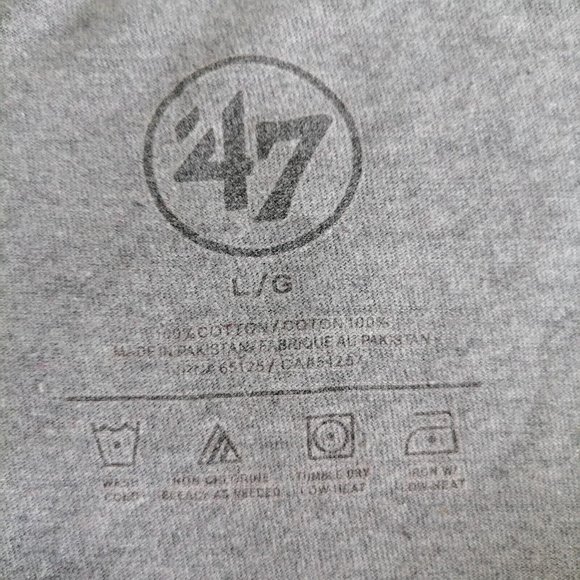 47 Mens Gray Short Sleeve Crew Neck Aggies ATM Graphic Print T Shirt Size L - Picture 5 of 5